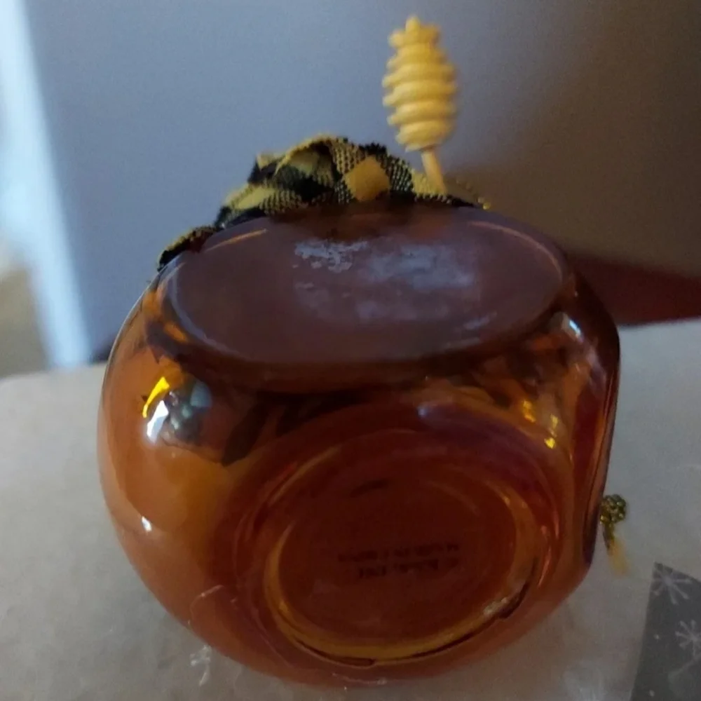 Kurt Adler Glass Honey Jar Ornament W Saying 